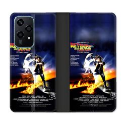 Housse cuir portefeuille Pour Honor 200 Lite 5G Retour Vers Le Futur Affiche