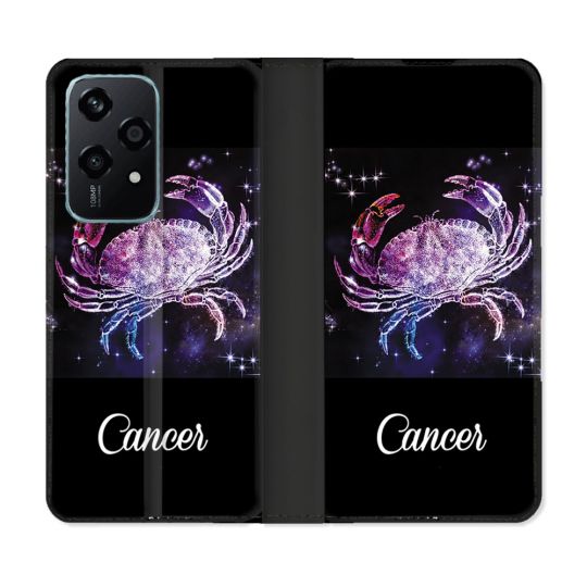 Housse cuir portefeuille Pour Honor 200 Lite 5G Signe Zodiaque 2 Cancer