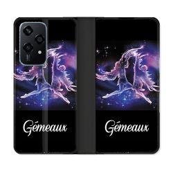 Housse cuir portefeuille Pour Honor 200 Lite 5G Signe Zodiaque 2 Gémeaux
