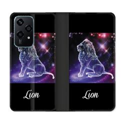 Housse cuir portefeuille Pour Honor 200 Lite 5G Signe Zodiaque 2 Lion