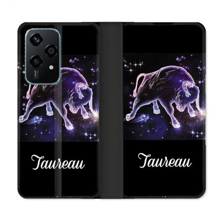 Housse cuir portefeuille Pour Honor 200 Lite 5G Signe Zodiaque 2 Taureau