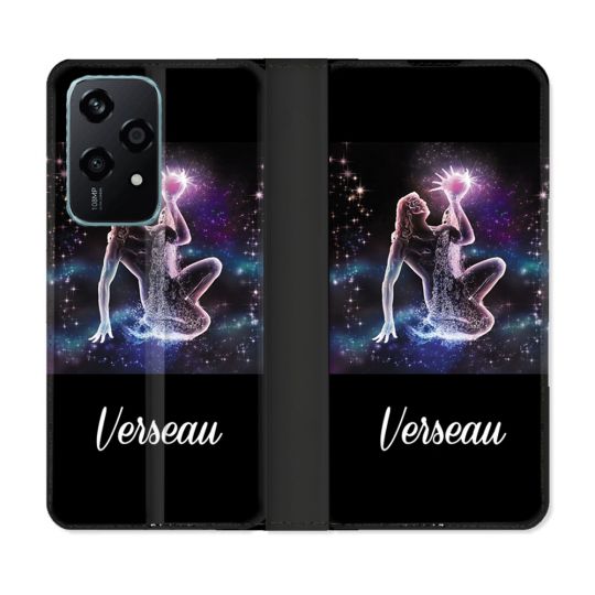 Housse cuir portefeuille Pour Honor 200 Lite 5G Signe Zodiaque 2 Verseau