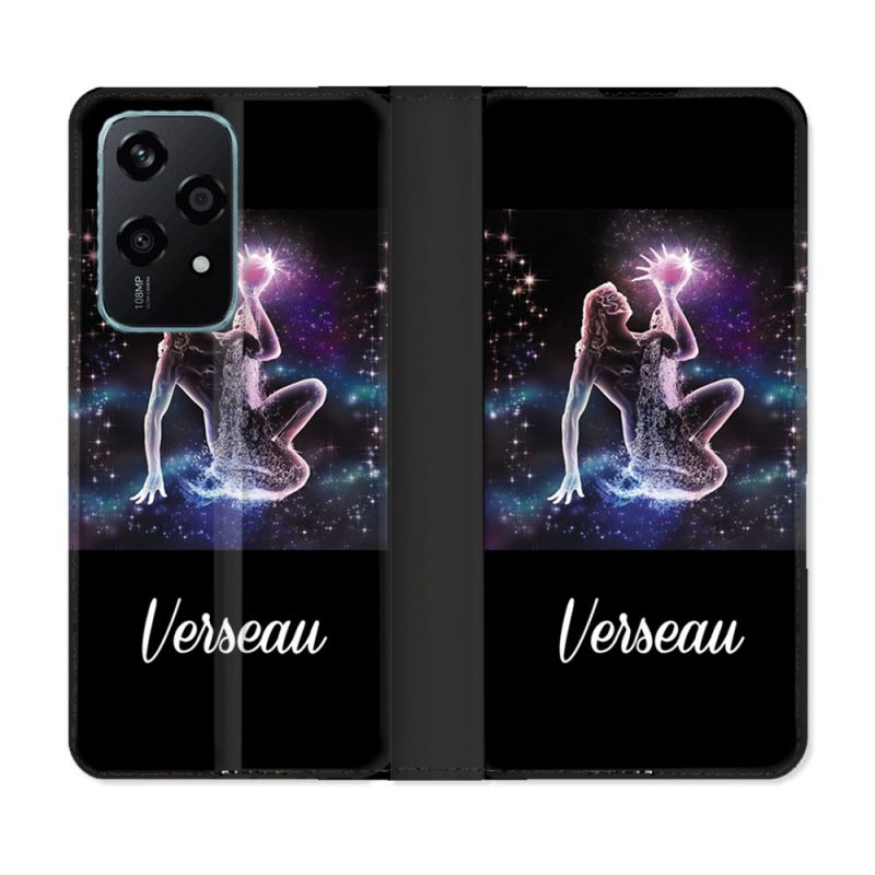 Housse cuir portefeuille Pour Honor 200 Lite 5G Signe Zodiaque 2 Verseau