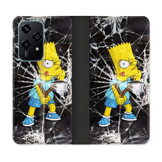 Housse cuir portefeuille Pour Honor 200 Lite 5G Simpson Bart