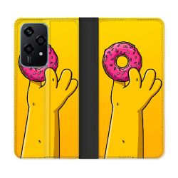 Housse cuir portefeuille Pour Honor 200 Lite 5G Simpson Donuts