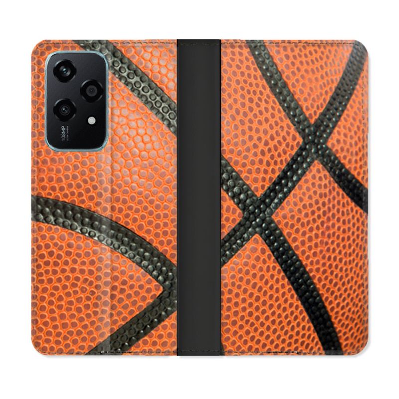 Housse cuir portefeuille Pour Honor 200 Lite 5G Sport Ballon Basket
