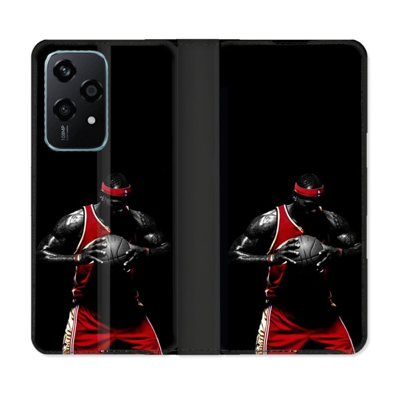 Housse cuir portefeuille Pour Honor 200 Lite 5G Sport Basketeur