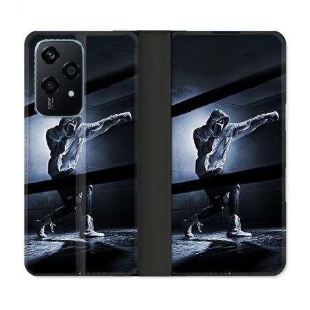 Housse cuir portefeuille Pour Honor 200 Lite 5G Sport Boxe Poing