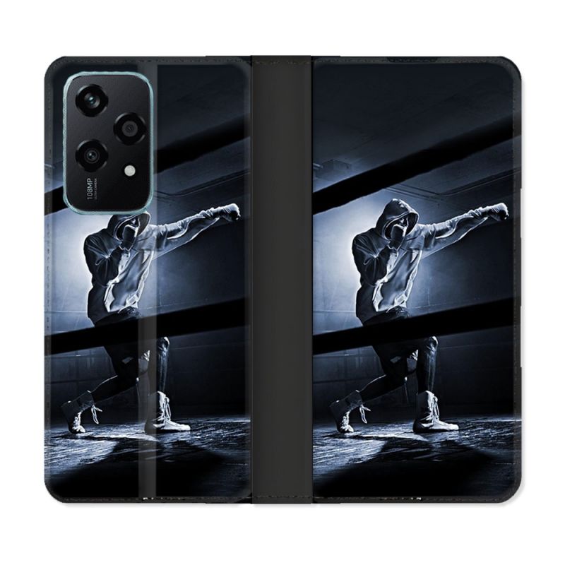 Housse cuir portefeuille Pour Honor 200 Lite 5G Sport Boxe Poing