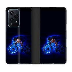 Housse cuir portefeuille Pour Honor 200 Lite 5G Sport Cyclisme Bleu