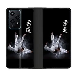 Housse cuir portefeuille Pour Honor 200 Lite 5G Sport Judo Noir