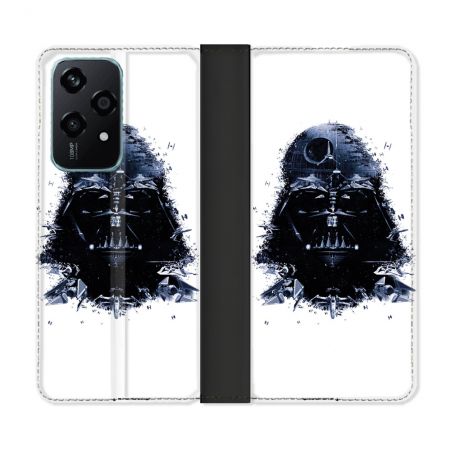 Housse cuir portefeuille Pour Honor 200 Lite 5G Star Wars - Dark Vador Blanc