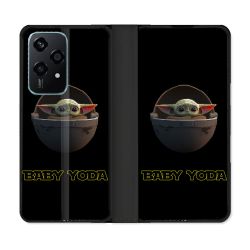 Housse cuir portefeuille Pour Honor 200 Lite 5G Star Wars - Yoda bebe noir
