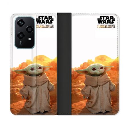 Housse cuir portefeuille Pour Honor 200 Lite 5G Star Wars - Yoda bebe soleil