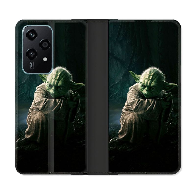 Housse cuir portefeuille Pour Honor 200 Lite 5G Star Wars - Yoda sombre