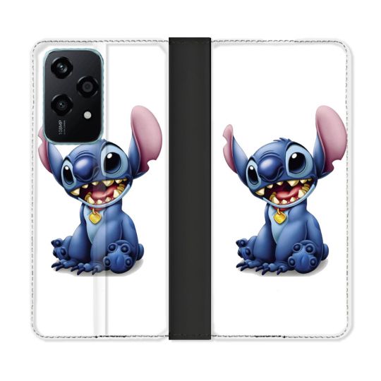 Housse cuir portefeuille Pour Honor 200 Lite 5G Stitch Blanc