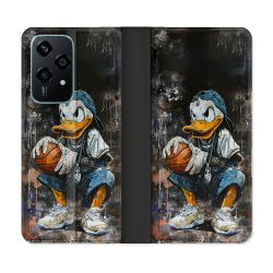 Housse cuir portefeuille Pour Honor 200 Lite 5G Street Art Donald Duck