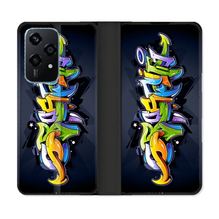 Housse cuir portefeuille Pour Honor 200 Lite 5G Street Art Graffiti