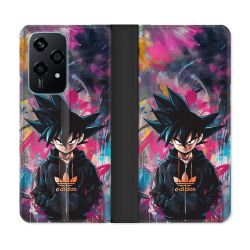 Housse cuir portefeuille Pour Honor 200 Lite 5G Street Art Sangoku