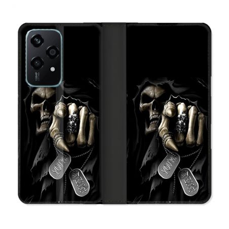 Housse cuir portefeuille Pour Honor 200 Lite 5G Tete de Mort Your Next