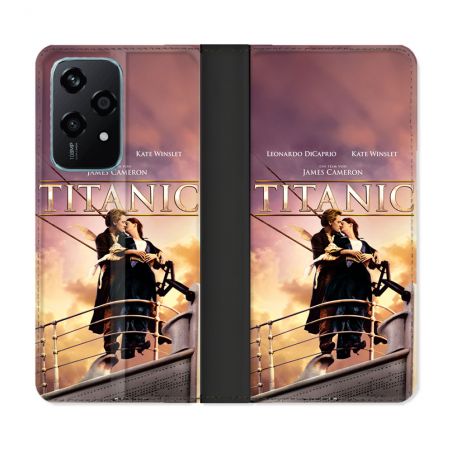 Housse cuir portefeuille Pour Honor 200 Lite 5G Titanic
