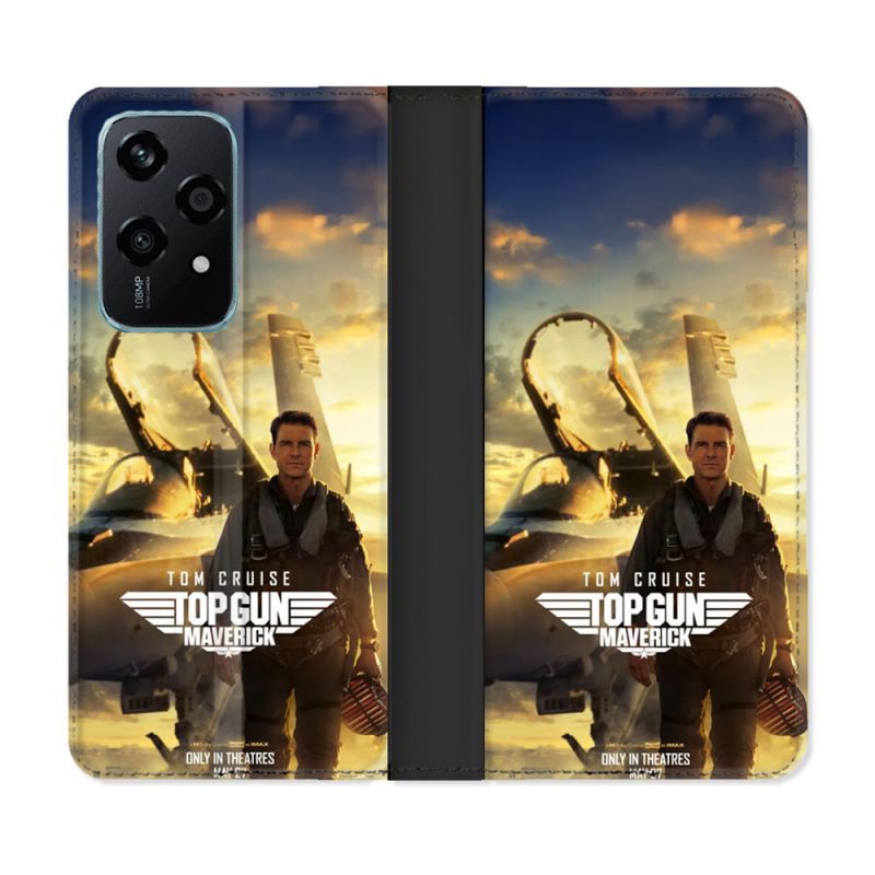Housse cuir portefeuille Pour Honor 200 Lite 5G Top Gun