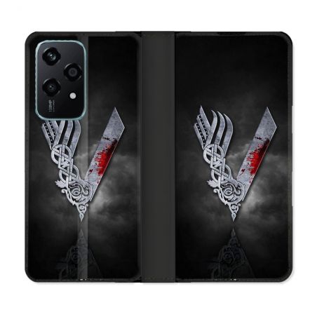 Housse cuir portefeuille Pour Honor 200 Lite 5G Viking
