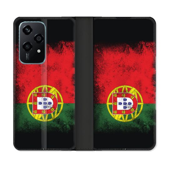Housse cuir portefeuille Pour Honor 200 Lite 5G Voyage Portugal Drapeau
