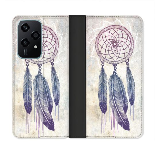 Housse cuir portefeuille Pour Honor 200 Lite 5G Zen Attrape Reve Blanc