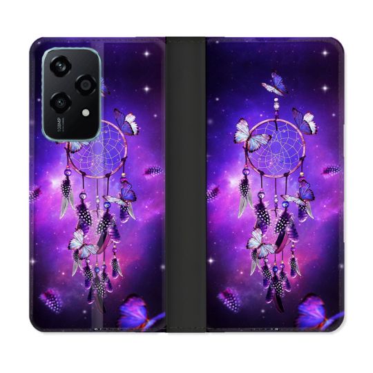 Housse cuir portefeuille Pour Honor 200 Lite 5G Zen Attrape Reve Papillon