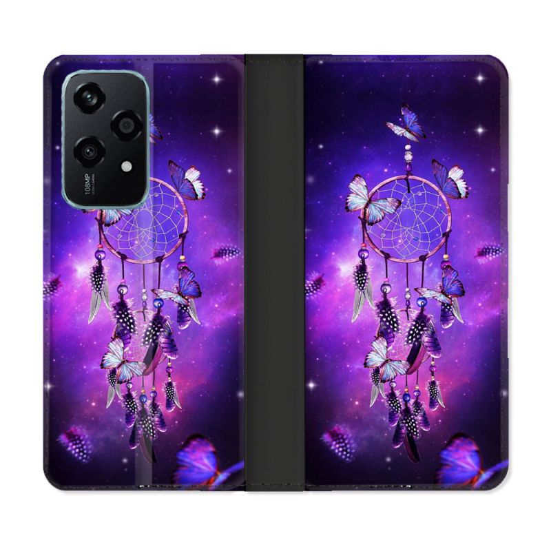 Housse cuir portefeuille Pour Honor 200 Lite 5G Zen Attrape Reve Papillon