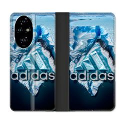 Housse cuir portefeuille Pour Honor 200 Pro 5G Adidas Iceberg