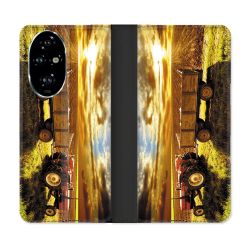Housse cuir portefeuille Pour Honor 200 Pro 5G Agriculture Tracteur Color
