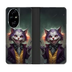 Housse cuir portefeuille Pour Honor 200 Pro 5G Animal Chat Joker