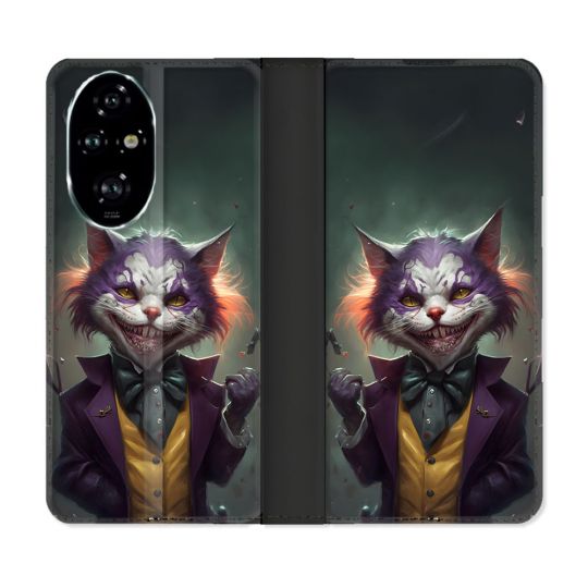 Housse cuir portefeuille Pour Honor 200 Pro 5G Animal Chat Joker