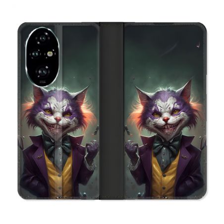 Housse cuir portefeuille Pour Honor 200 Pro 5G Animal Chat Joker