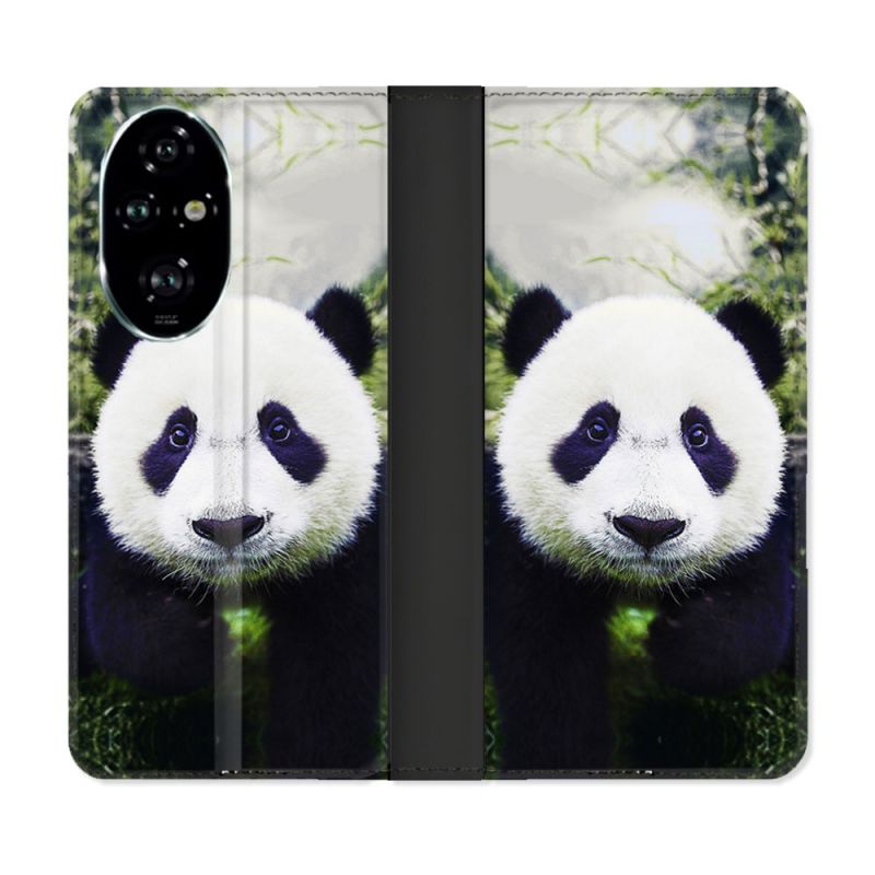 Housse cuir portefeuille Pour Honor 200 Pro 5G Animal Panda Color
