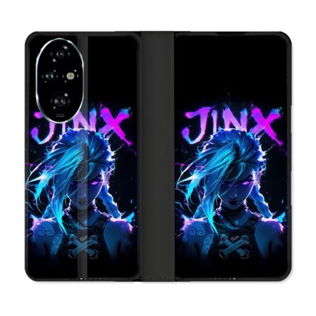 Housse cuir portefeuille Pour Honor 200 Pro 5G Arcane Jinx Night