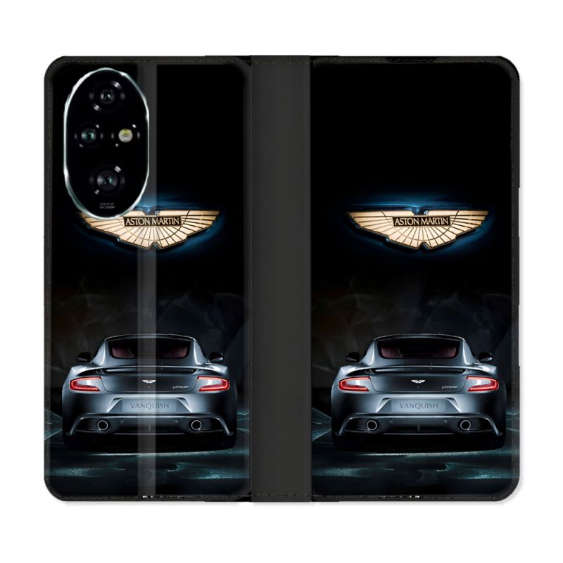 Housse cuir portefeuille Pour Honor 200 Pro 5G Aston Martin