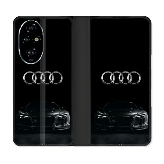 Housse cuir portefeuille Pour Honor 200 Pro 5G Audi