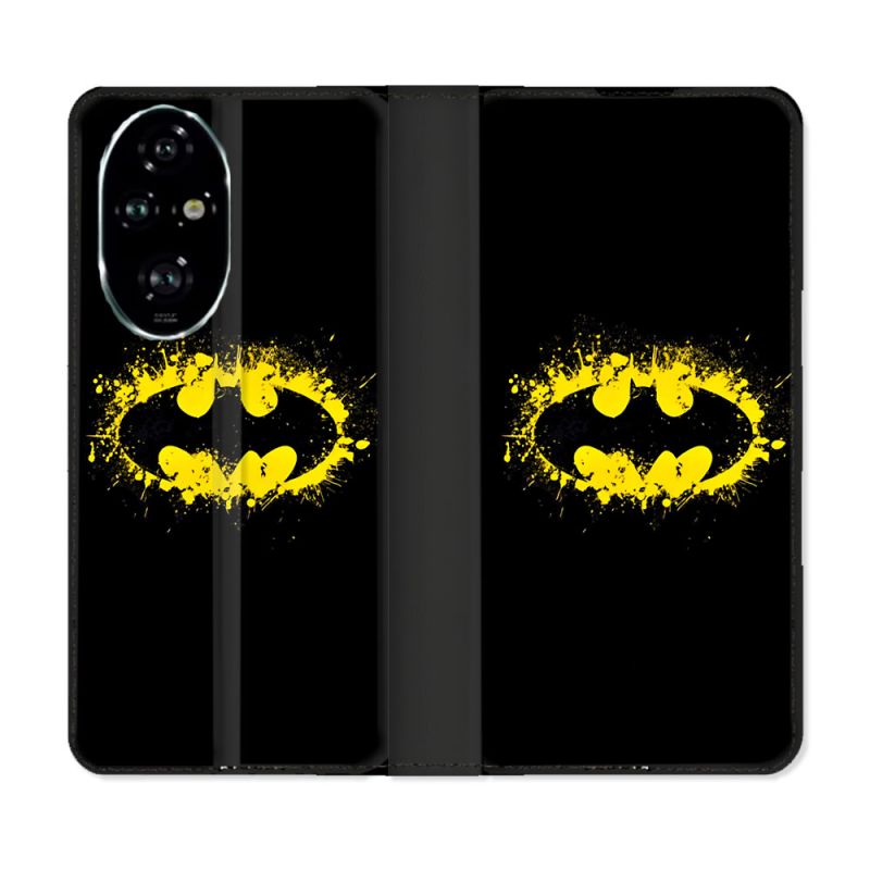 Housse cuir portefeuille Pour Honor 200 Pro 5G Batman Logo