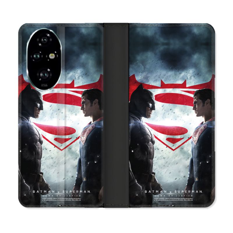 Housse cuir portefeuille Pour Honor 200 Pro 5G Batman VS Superman