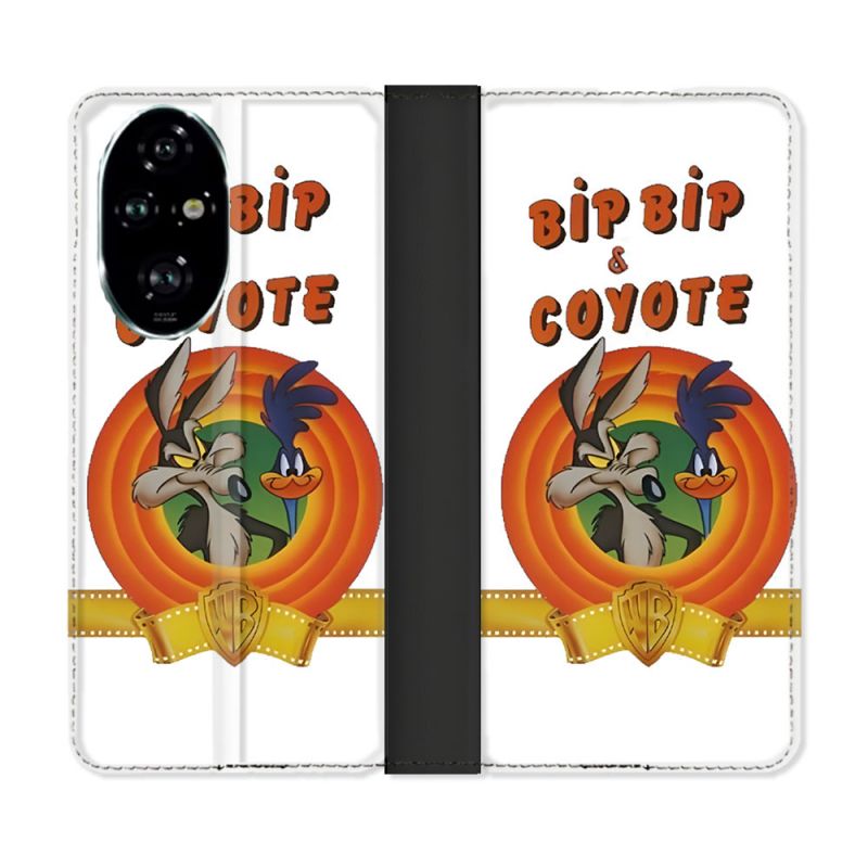 Housse cuir portefeuille Pour Honor 200 Pro 5G Bip Bip Coyote