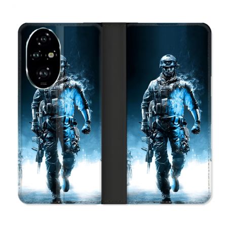 Housse cuir portefeuille Pour Honor 200 Pro 5G Call Of Duty Guerrier