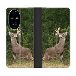 Housse cuir portefeuille Pour Honor 200 Pro 5G Chasse Cerf