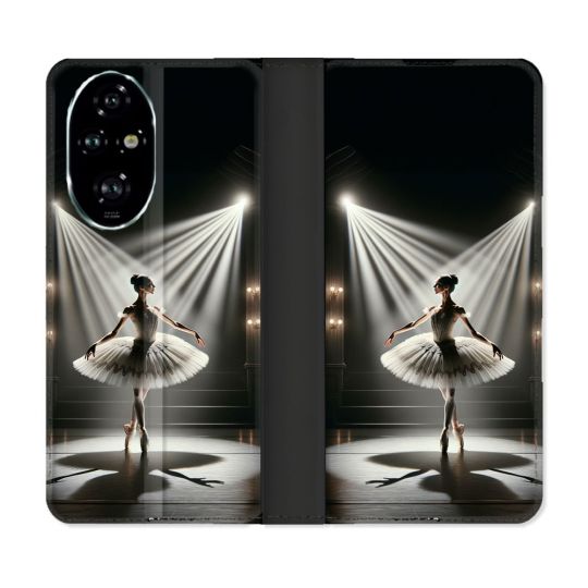 Housse cuir portefeuille Pour Honor 200 Pro 5G Danseuse Lumière