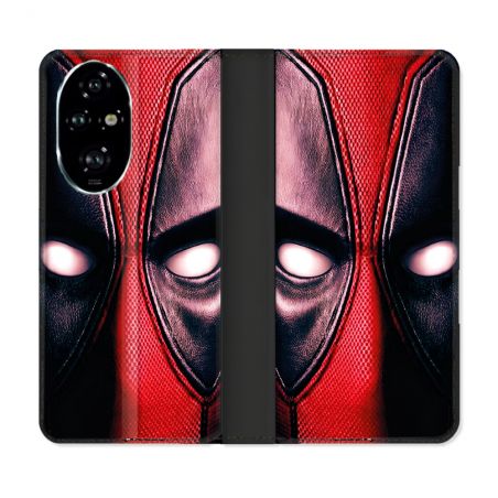 Housse cuir portefeuille Pour Honor 200 Pro 5G Deadpool Yeux