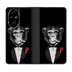 Housse cuir portefeuille Pour Honor 200 Pro 5G Decale Singe Mafia