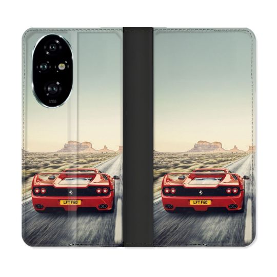 Housse cuir portefeuille Pour Honor 200 Pro 5G Ferrari F50