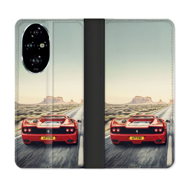 Housse cuir portefeuille Pour Honor 200 Pro 5G Ferrari F50